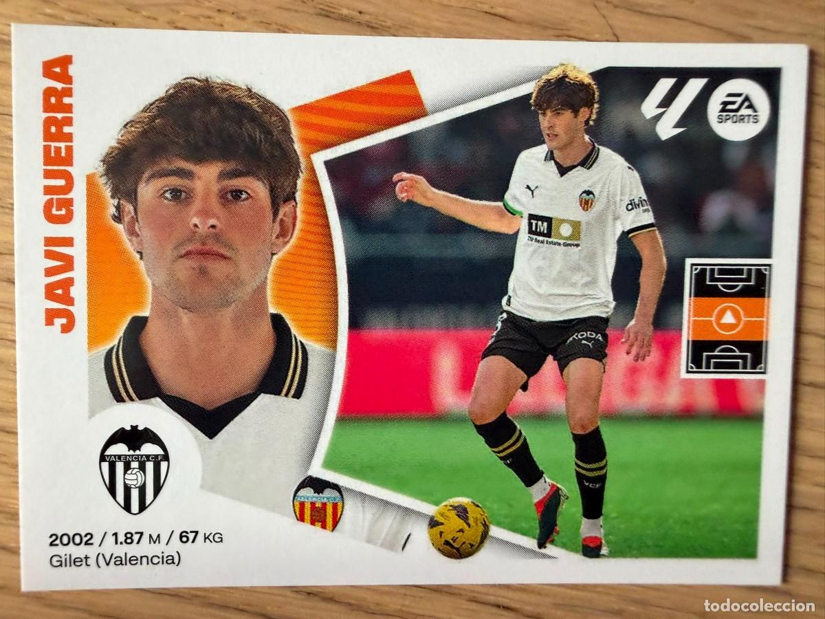 Cromos de f&uacute;tbol: 13 JAVI GUERRA VALENCIA 24 25 2024 2025 LIGA EA SPORTS COLECCIONES ESTE SIN PEGAR STICKER
