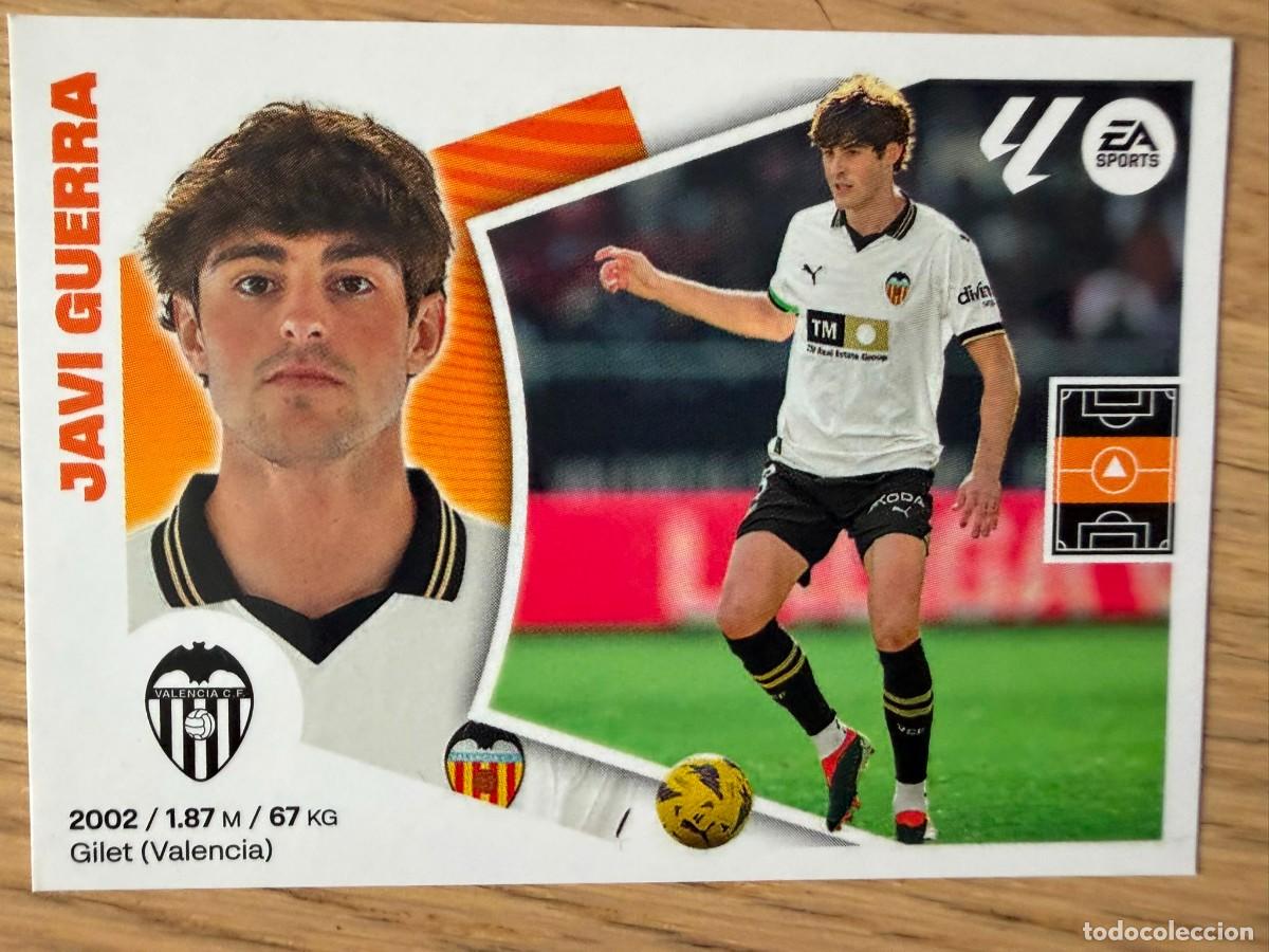 Cromos de f&uacute;tbol: 13 JAVI GUERRA VALENCIA 24 25 2024 2025 LIGA EA SPORTS COLECCIONES ESTE SIN PEGAR STICKER
