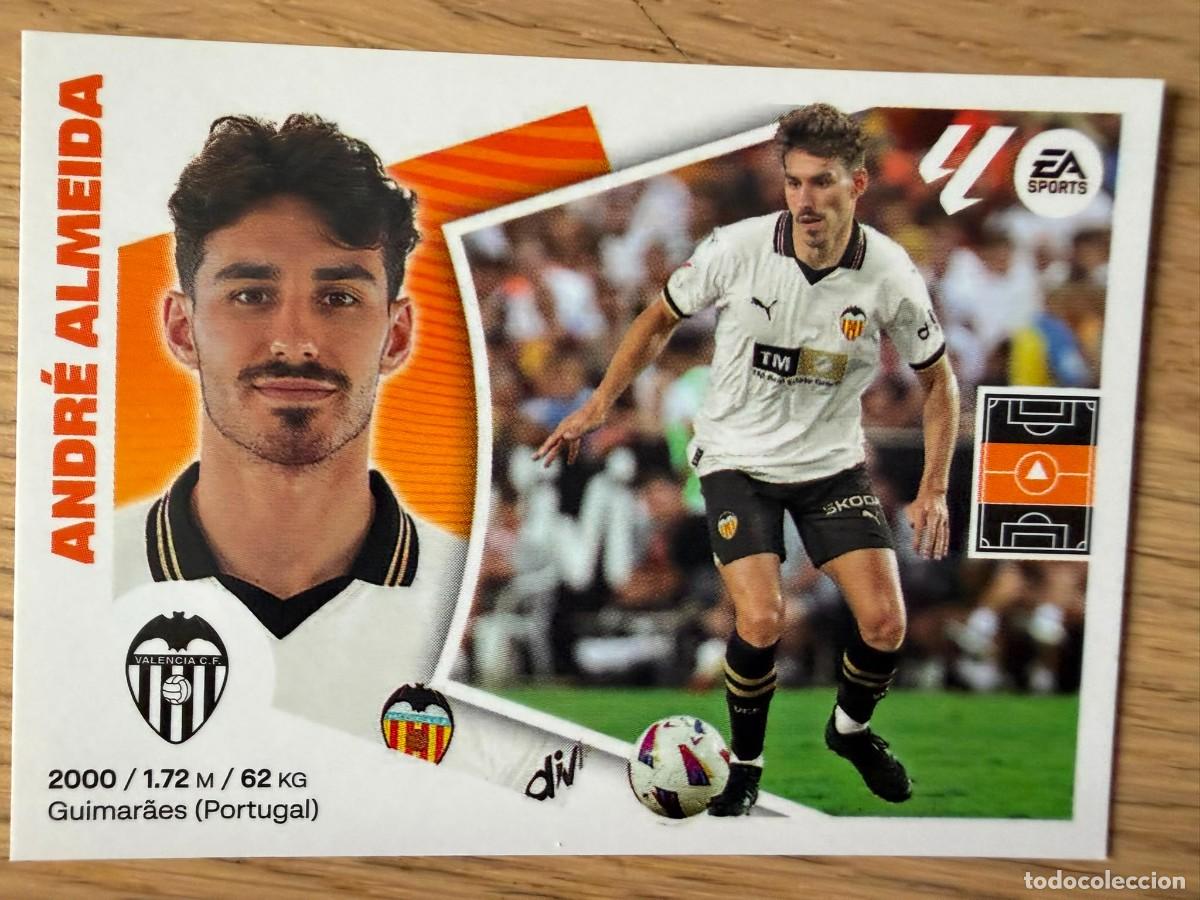 Cromos de f&uacute;tbol: 14 ANDRE ALMEIDA VALENCIA 24 25 2024 2025 LIGA EA SPORTS COLECCIONES ESTE SIN PEGAR STICKER
