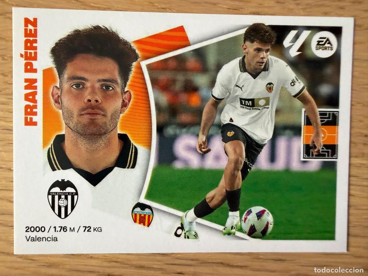 Cromos de f&uacute;tbol: 16 FRAN PEREZ VALENCIA 24 25 2024 2025 LIGA EA SPORTS COLECCIONES ESTE SIN PEGAR STICKER