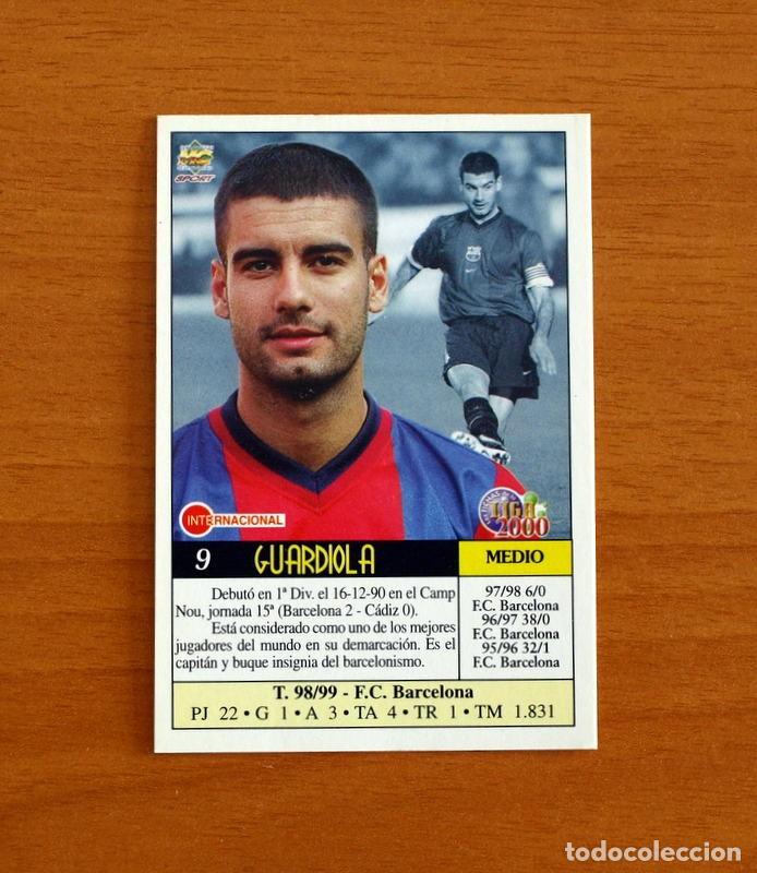 Cromos de f&uacute;tbol: Barcelona - N&ordm; 9, Guardiola - Mundicromo Las Fichas de la Liga 1999-2000, 99-00 - Mundi Cromo
