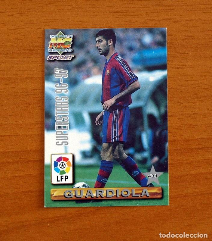 Cromos de f&uacute;tbol: Barcelona - N&ordm; 431 Guardiola-De La Pe&ntilde;a Superstars -Mundicromo Las Fichas Liga 1996-1997-96-97