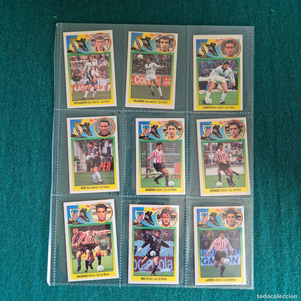 Fu&szlig;ball-Sticker: 9 cromos liga este 93 94 1993 1994 MADIRD BILBAO ADHESIVO