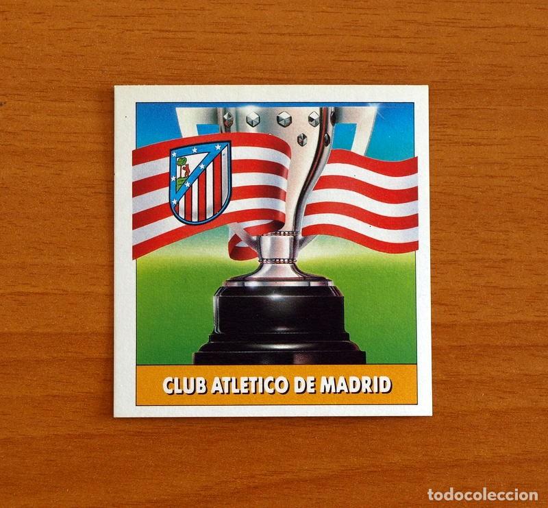 Cromos de f&uacute;tbol: Atletico Madrid - Escudo y bandera - Ediciones Este Liga 1992-1993, 92-93 - Nunca pegado