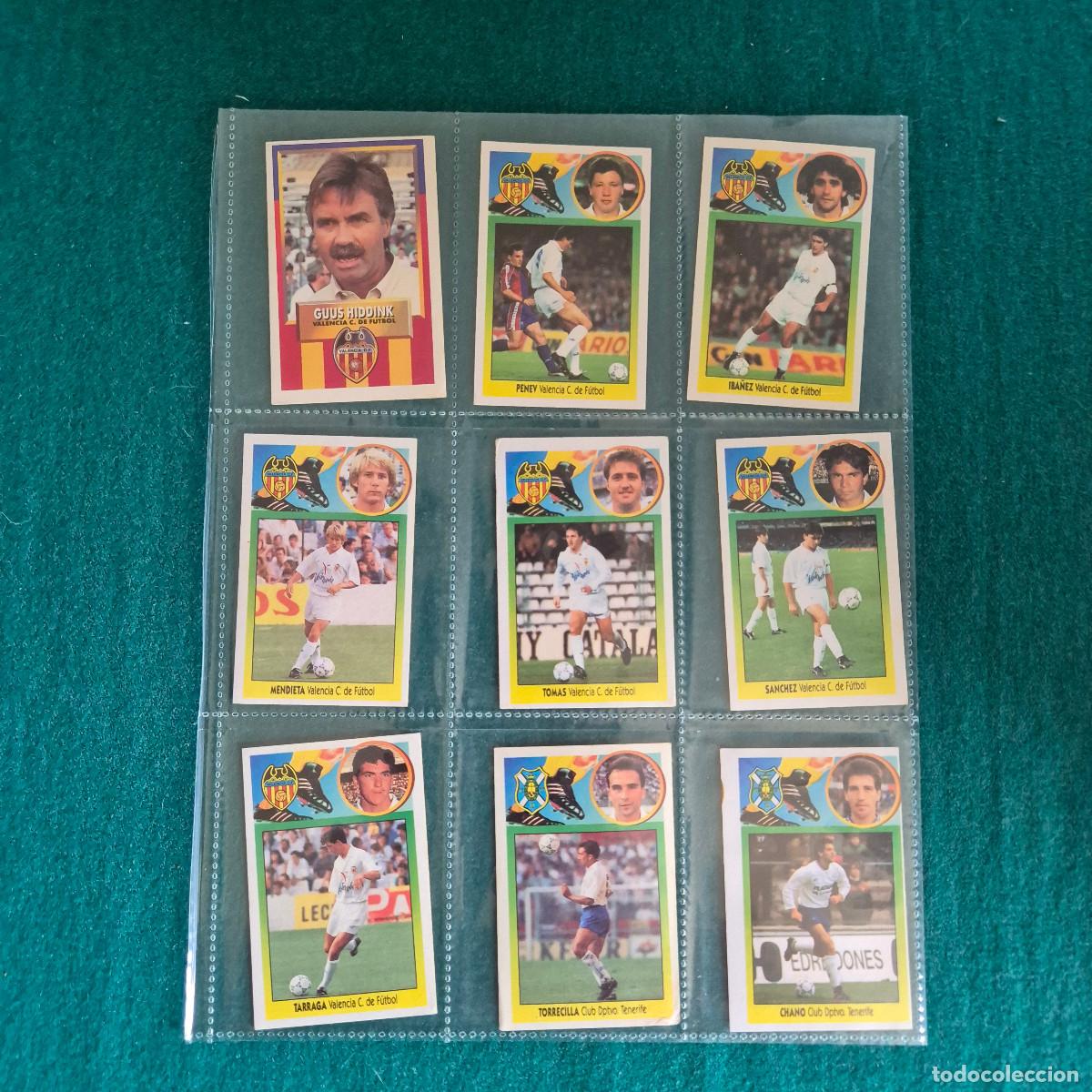Fu&szlig;ball-Sticker: 9 cromos liga este 93 94 1993 1994 VALENCIA TENERIFE ADHESIVO