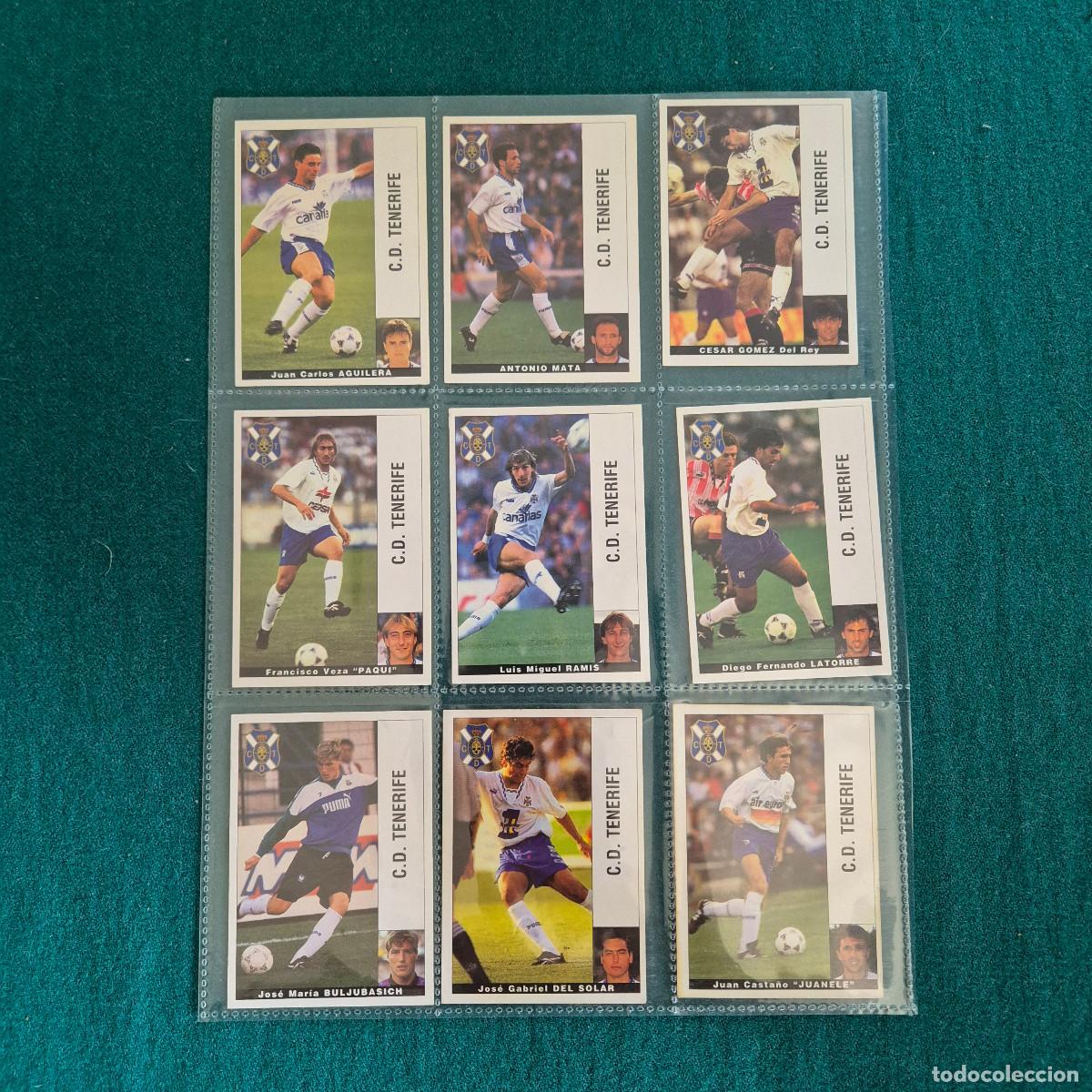 Fu&szlig;ball-Sticker: 9 cromos liga PANINI 95 96 1995 1996 TENERIFE