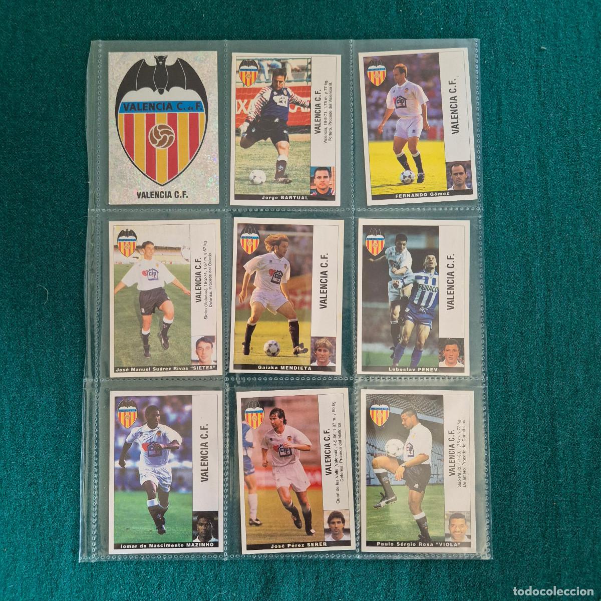 Fu&szlig;ball-Sticker: 9 cromos liga PANINI 95 96 1995 1996 VALENCIA