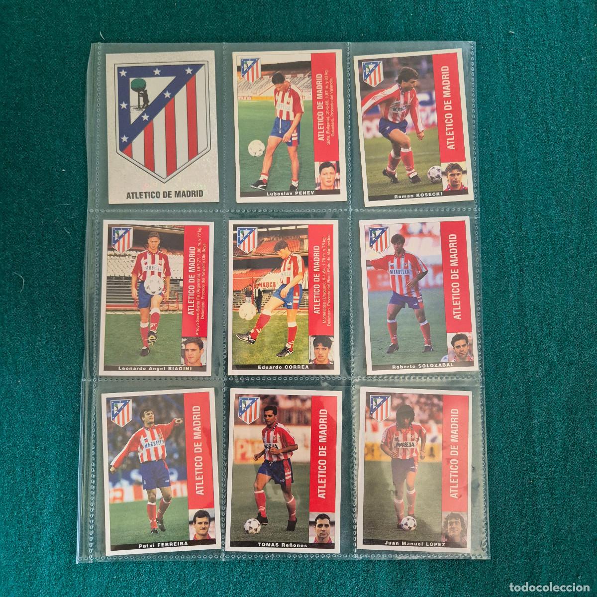 Cartes &agrave; collectionner de Football: 9 cromos liga PANINI 95 96 1995 1996 ATLETICO DE MADRID