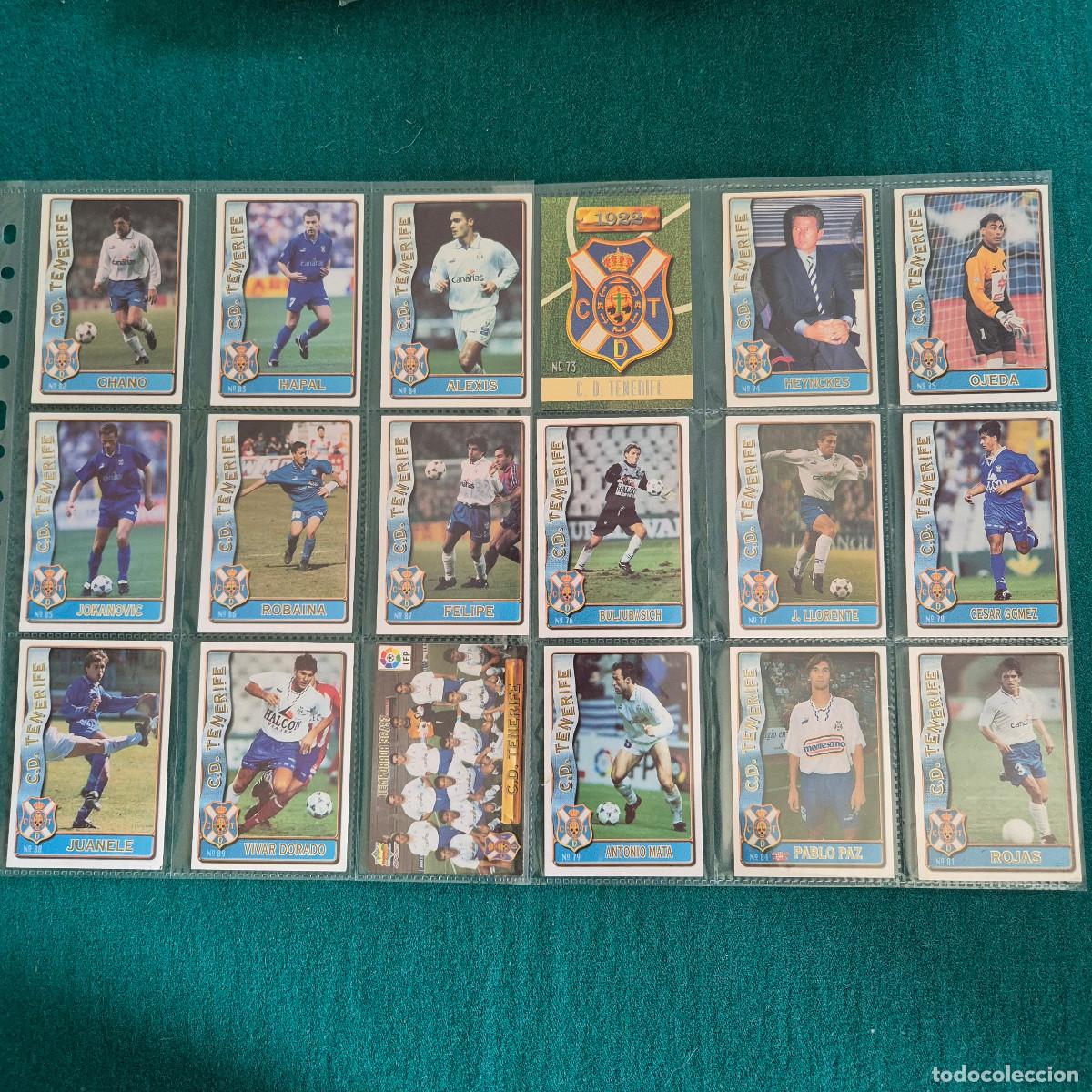 Fu&szlig;ball-Sticker: 18 CROMOS LIGA 1996 1997 TENERIFE 96 97