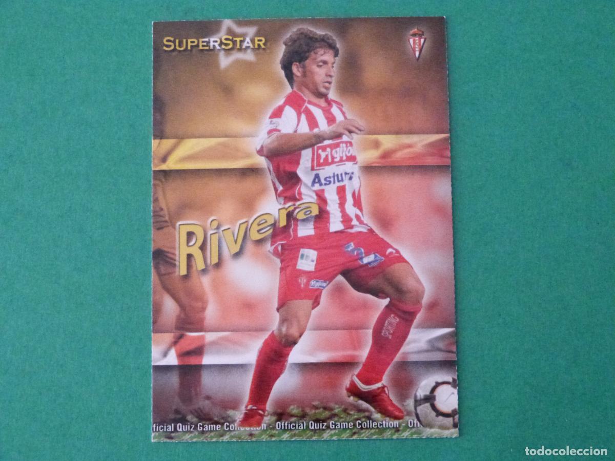 Cromos de f&uacute;tbol: TRADING CARD FUTBOL RIVERA REAL SPORTING DE GIJON MATE N&ordm; 377 FICHAS LIGA MUNDICROMO 2009-2010/09-10