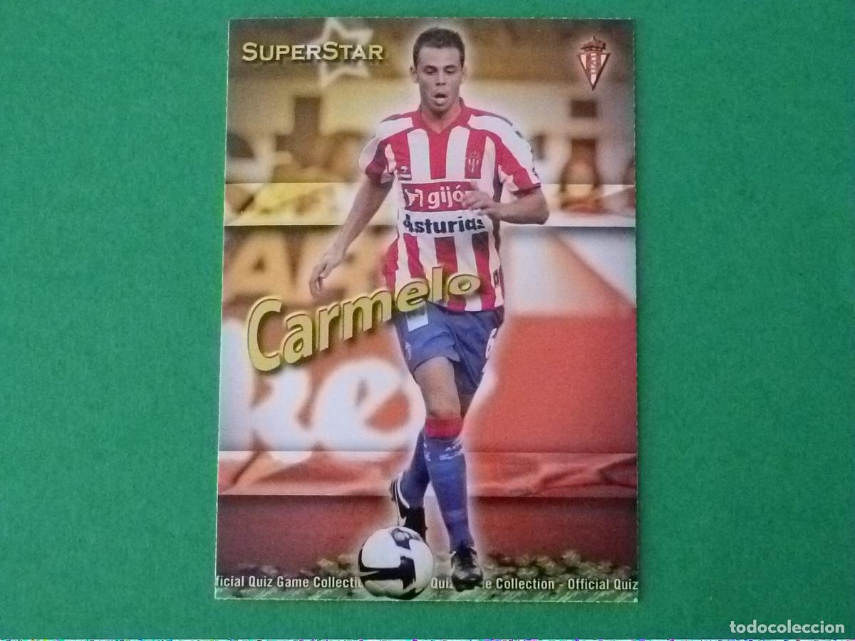 Cromos de f&uacute;tbol: TRADING CARD FUTBOL CARMELO REAL SPORTING DE GIJON MATE 376 FICHAS LIGA MUNDICROMO 2009-2010/09-10