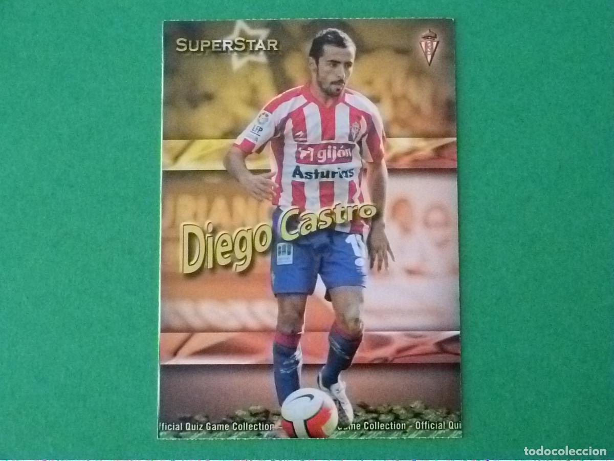 Cromos de f&uacute;tbol: TRADING CARD FUTBOL DIEGO CASTRO REAL SPORTING DE GIJON N 375 FICHAS LIGA MUNDICROMO 2009-2010/09-10