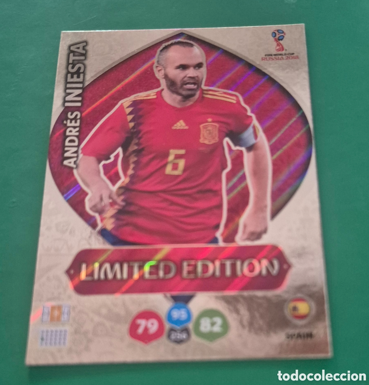 Cromos de f&uacute;tbol: MUNDIAL DE RUSIA 2018 18 EDICION LIMITADA ADRENALYN XL ANDRES INIESTA ESPA&Ntilde;A LIMITED EDITION