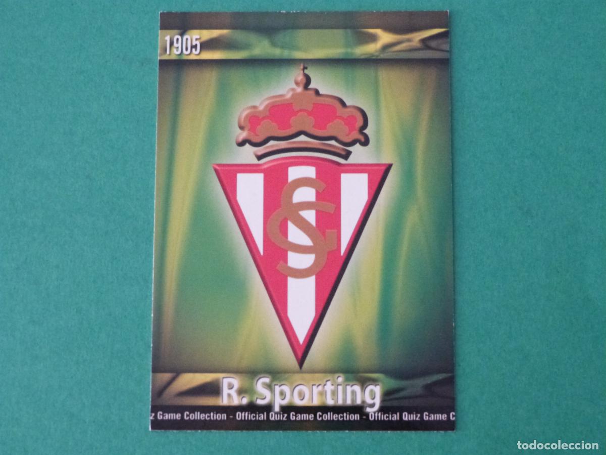 Cromos de f&uacute;tbol: TRADING CARD FUTBOL ESCUDO REAL SPORTING DE GIJON N&ordm; 352 FICHAS LIGA MUNDICROMO 2009-2010/09-10