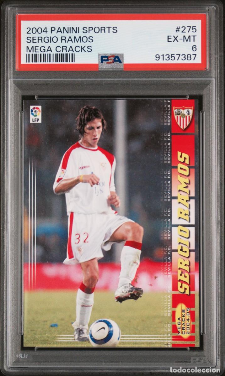 Fu&szlig;ball-Sticker: Rookie Sergio Ramos Dificil #275 BIS Panini Megacracks 2004 Sevilla PSA 6