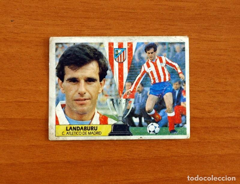 Cromos de f&uacute;tbol: Atletico de Madrid - Land&aacute;buru - Ediciones Este Liga 1987-1988, 87-88 - Cromo Nunca pegado