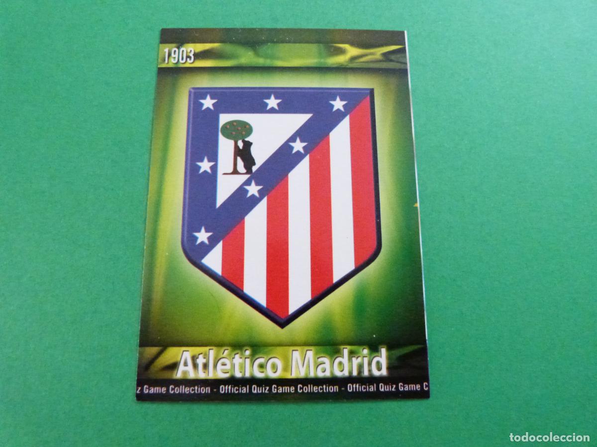 Figurine di Calcio: TRADING CARD FUTBOL ESCUDO ATLETICO MADRID N&ordm; 82 FICHAS LIGA MUNDICROMO 2009-2010
