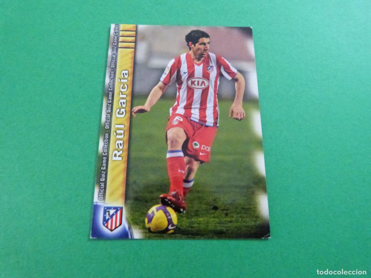 Football Stickers: TRADING CARD FUTBOL RAUL GARCIA ATLETICO MADRID N&ordm; 95 FICHAS LIGA MUNDICROMO 2009-2010