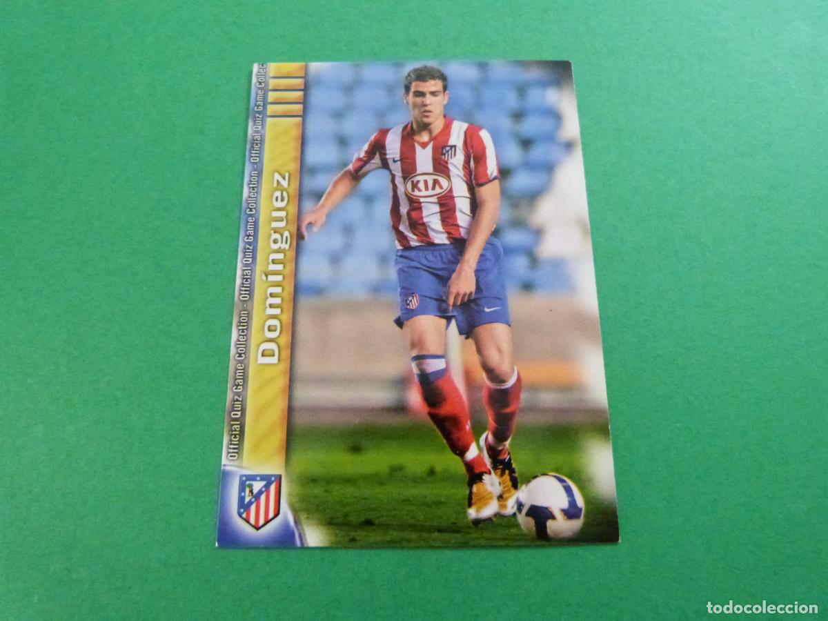 Football Stickers: TRADING CARD FUTBOL DOMINGUEZ ATLETICO MADRID N&ordm; 96 FICHAS LIGA MUNDICROMO 2009-2010