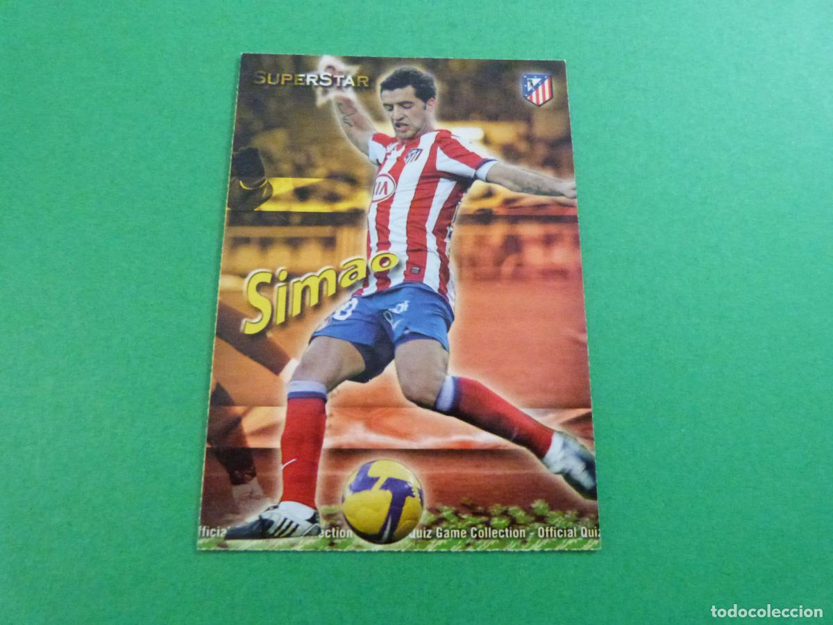 Cromos de Futebol: TRADING CARD FUTBOL SIMAO ATLETICO MADRID MATE N&ordm; 106 FICHAS LIGA MUNDICROMO 2009-2010