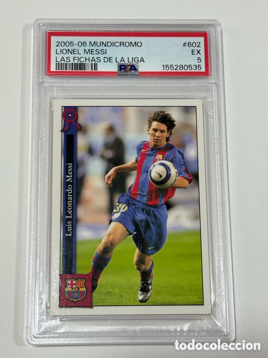 Cromos de f&uacute;tbol: 2005 MUNDICROMO PSA 5 LAS FICHAS DE LA LIGA 602 LIONEL MESSI 2o Rookie