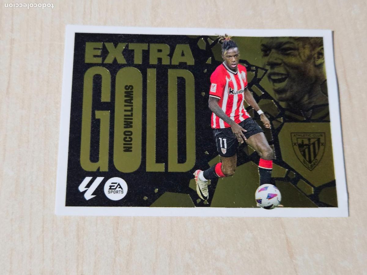 Cromos de Futebol: NICO WILLIAMS - EXTRA GOLD - ESTE 2024 25 - 24 25 - CROMO SIN PEGAR - ATHLETIC DE BILBAO