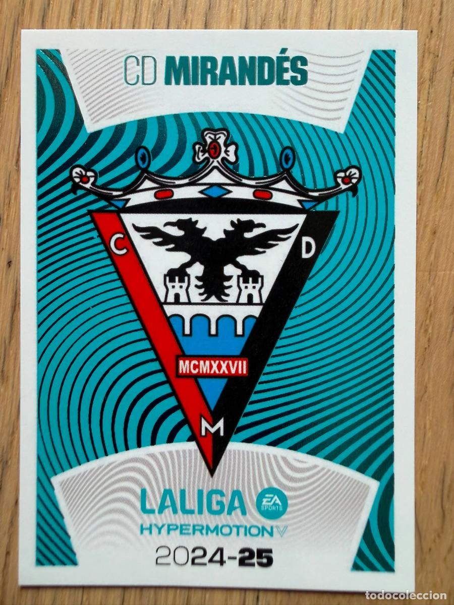 Cromos de f&uacute;tbol: 17 ESCUDO MIRANDES 24 25 2024 2025 LIGA EA SPORTS HYPERMOTION COLECCIONES ESTE SIN PEGAR STICKER