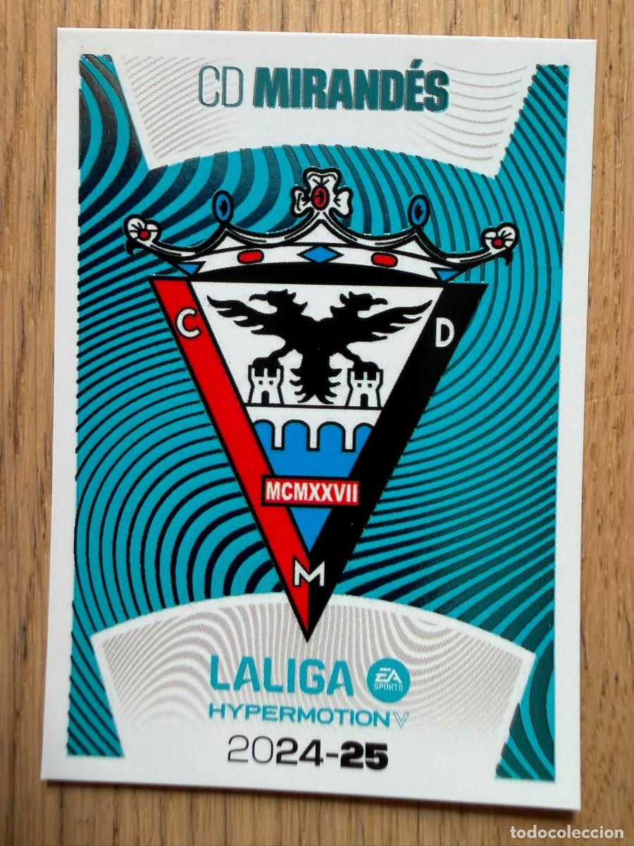 Cromos de f&uacute;tbol: 17 ESCUDO MIRANDES 24 25 2024 2025 LIGA EA SPORTS HYPERMOTION COLECCIONES ESTE SIN PEGAR STICKER