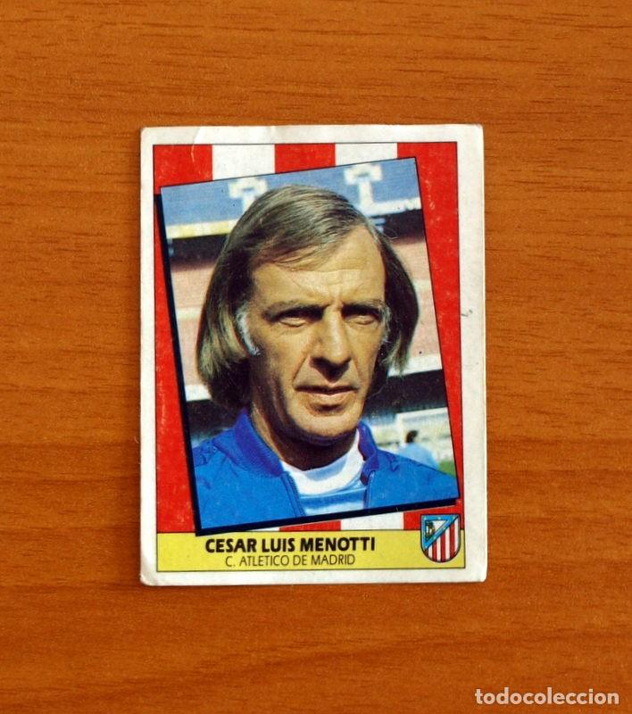 Cartes &agrave; collectionner de Football: Atl&eacute;tico Madrid -C&eacute;sar Luis Menotti Entrenador -Ediciones Este Liga 1987-1988, 87-88 -Nunca pegado