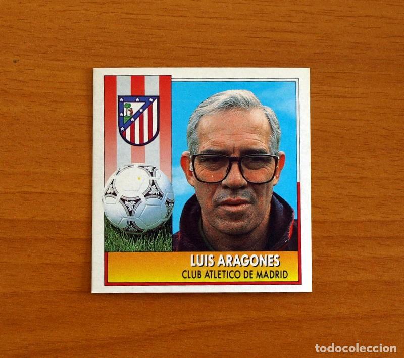 Cromos de Futebol: Atl&eacute;tico Madrid - Luis Aragon&eacute;s, Entrenador - Ediciones Este Liga 1992-1993, 92-93 - Nunca pegado