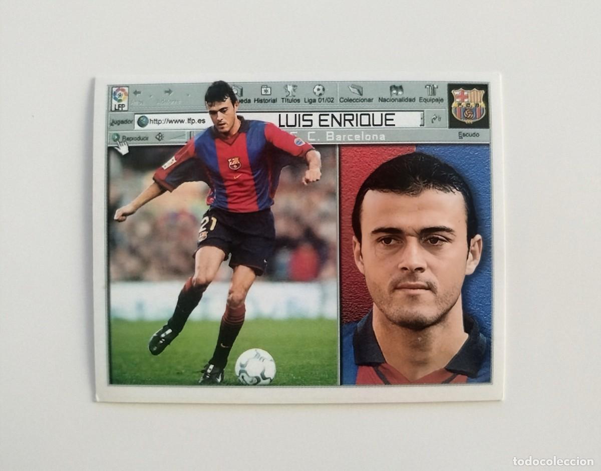 Figurine di Calcio: Luis Enrique SIN PEGAR NUNCA PEGADO FC Barcelona Liga Ediciones Este 01 02 / 2001 2002