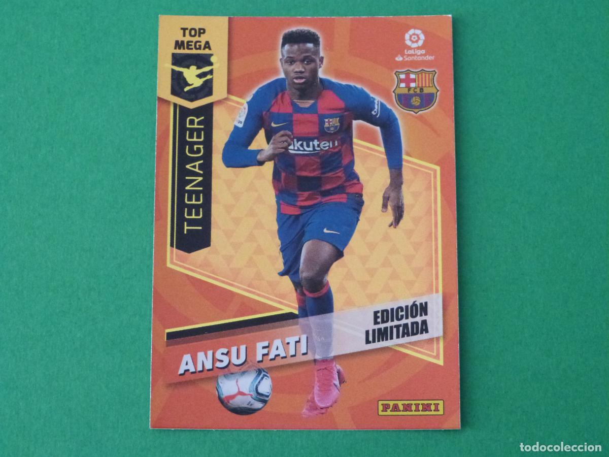 Figurine di Calcio: TRADING CARD FUTBOL ANSU FATI F.C. BARCELONA EDICION LIMITADA LIGA MEGACRACKS 2020-2021/20-21 PANINI
