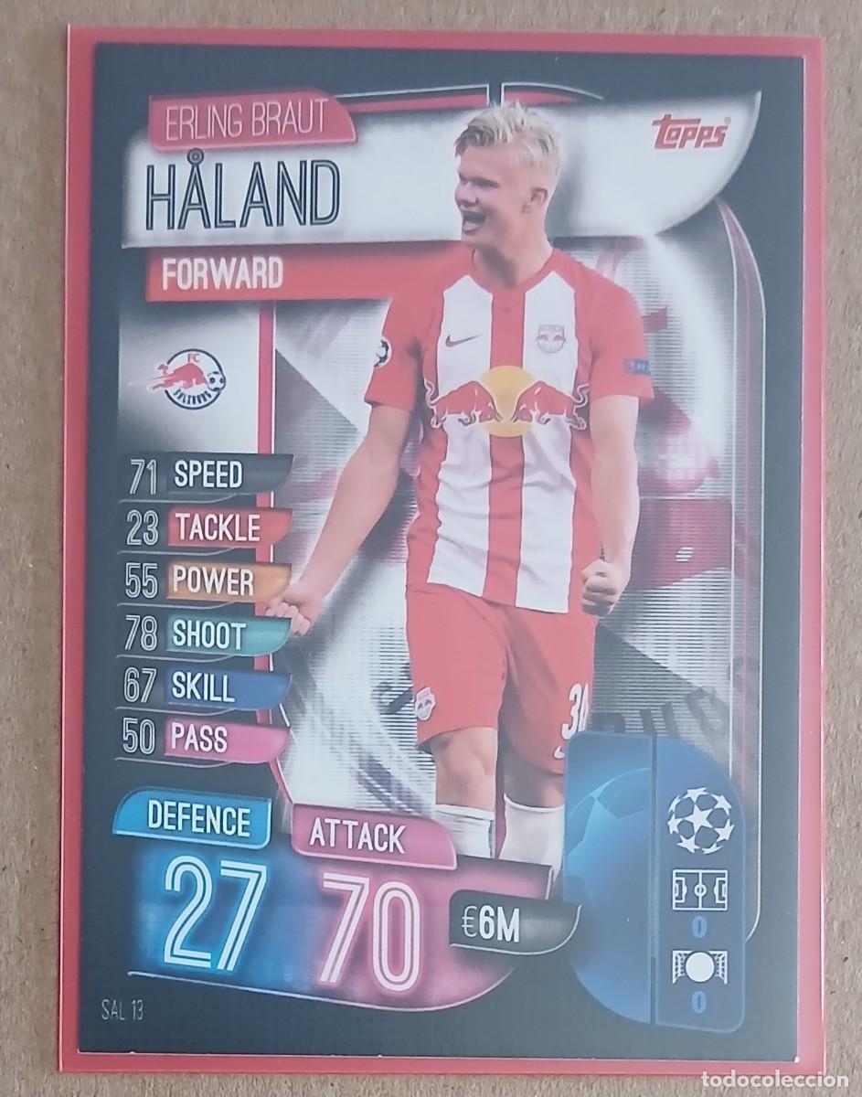 Figurine di Calcio: CROMO SAL 13 ERLING HAALAND ROOKIE SALZBURGO TOPPS MATCH ATTAX CHAMPIONS LEAGUE 2019-2020.. Nuevo.