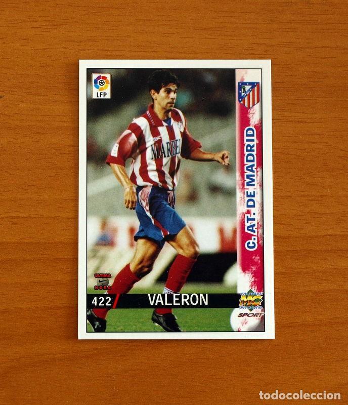 Figurine di Calcio: Atl&eacute;tico Madrid - N&ordm; 422 Valer&oacute;n-Error-&Uacute;ltima Hora -Mundicromo Las Fichas de la Liga 1998-1999-98-99