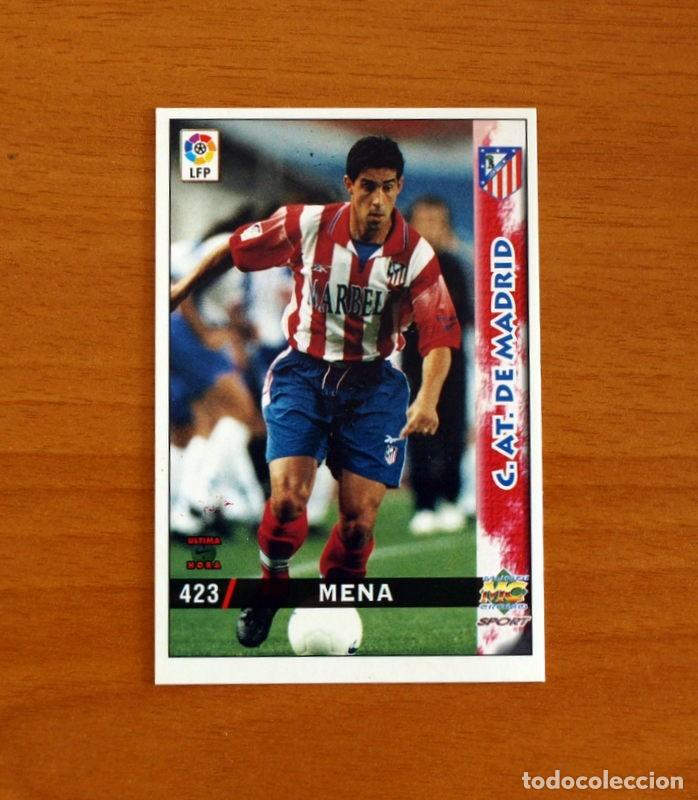 Cromos de Futebol: Atl&eacute;tico de Madrid - N&ordm; 423 Mena-&Uacute;ltima Hora -Mundicromo Las Fichas de la Liga 1998-1999-98-99