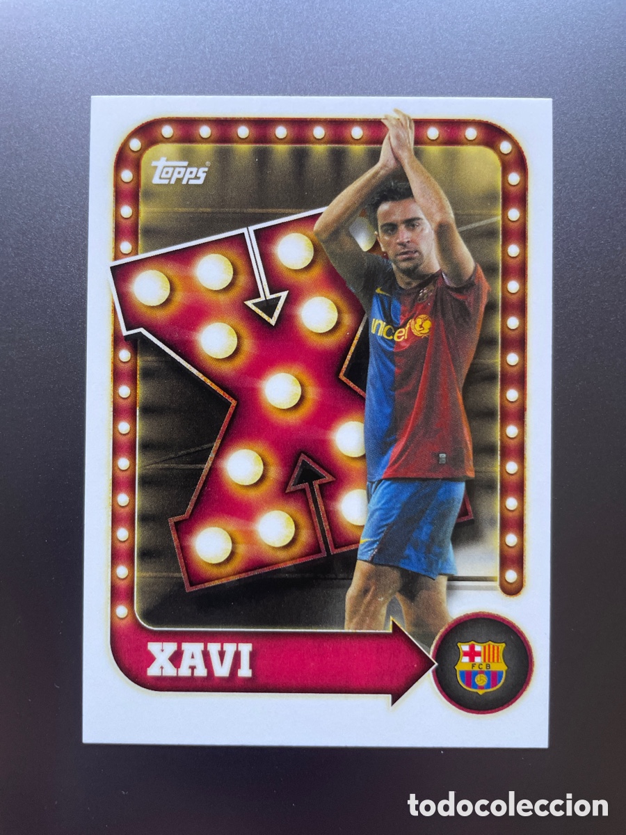 Fu&szlig;ball-Sticker: Xavi 23 Name in Lights Topps Team Set FC Barcelona 2025-26