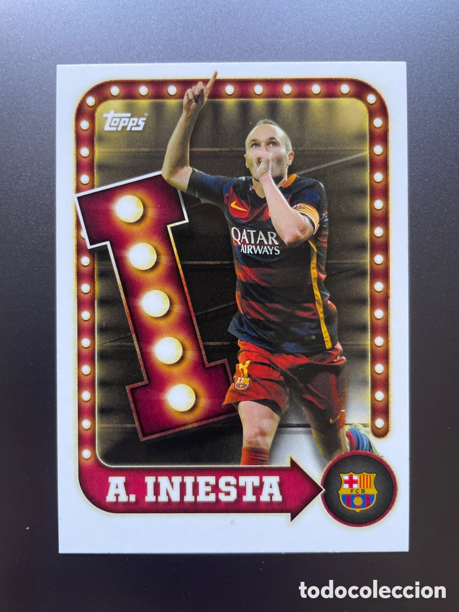 Cromos de Futebol: Iniesta 22 Name in Lights Topps Team Set FC Barcelona 2025-26