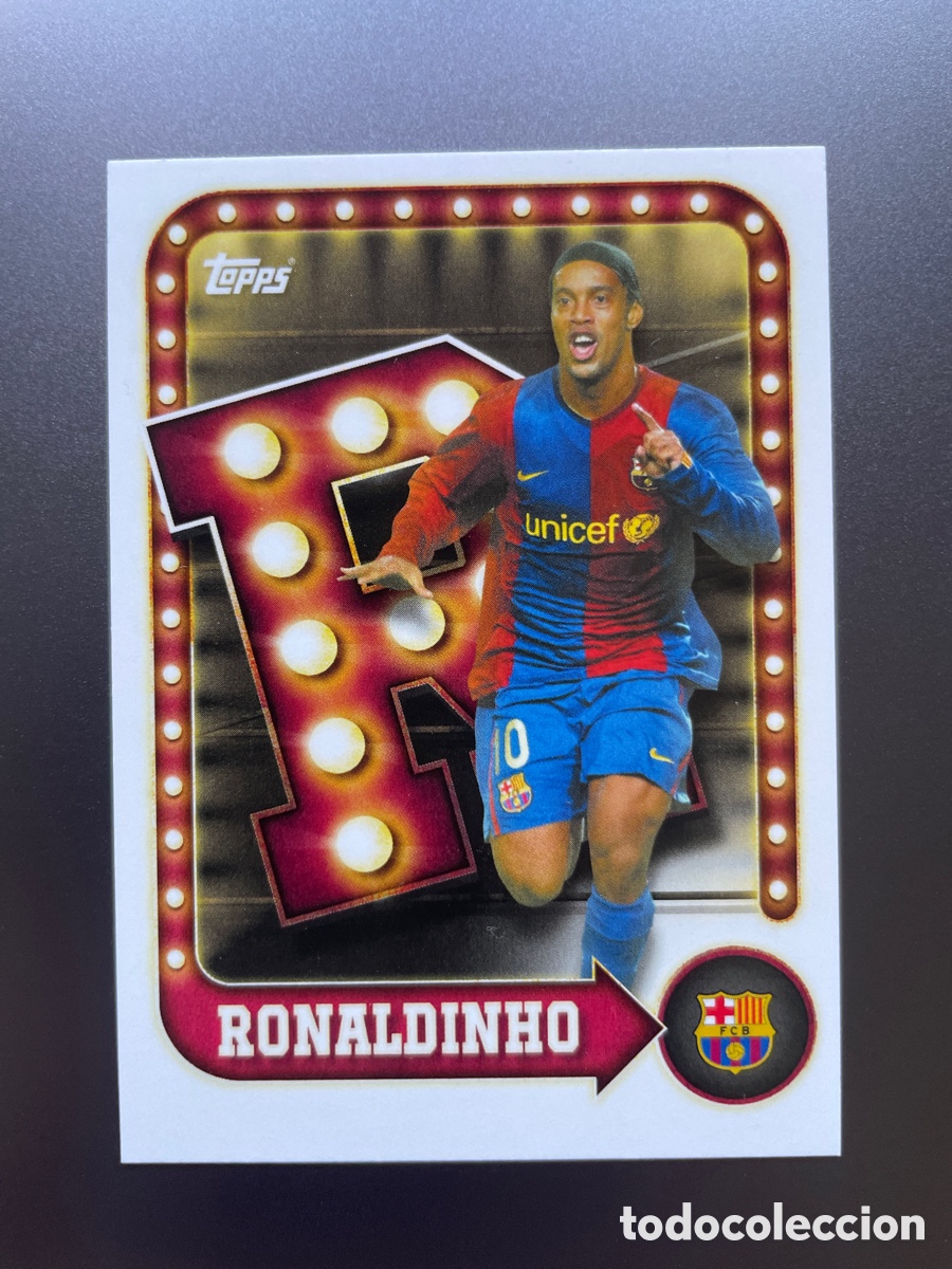 Cromos de f&uacute;tbol: Ronaldinho 28 Name in Lights Topps Team Set FC Barcelona 2025-26