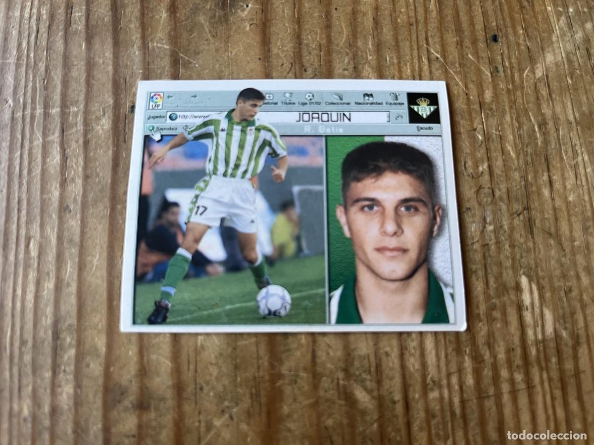 Cromos de f&uacute;tbol: CROMO SIN PEGAR NUNCA PEGADO LIGA ESTE 01 02 2001 2002 REAL BETIS JOAQUIN