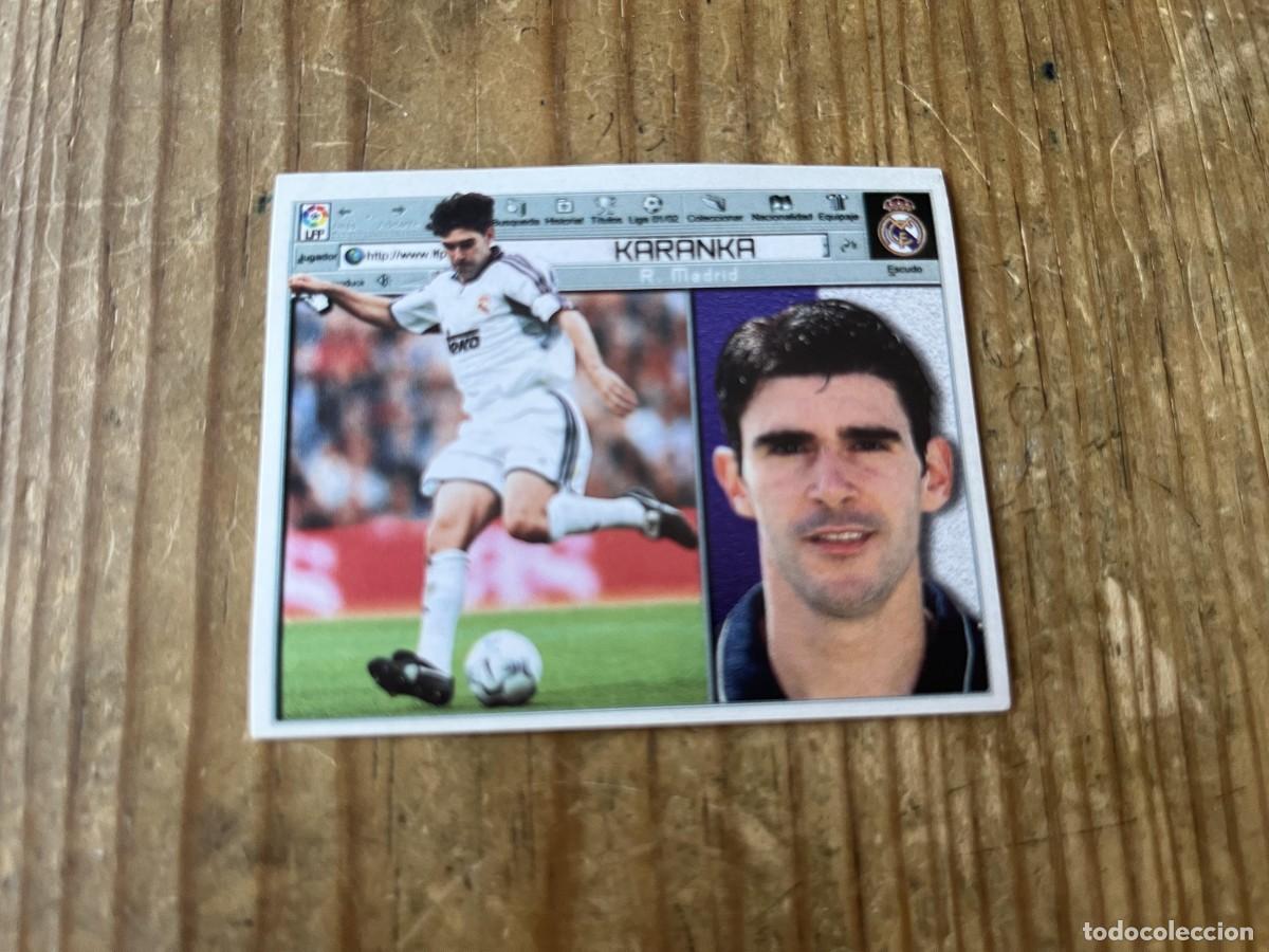 Cromos de f&uacute;tbol: CROMO SIN PEGAR NUNCA PEGADO LIGA ESTE 01 02 2001 2002 REAL MADRID KARANKA