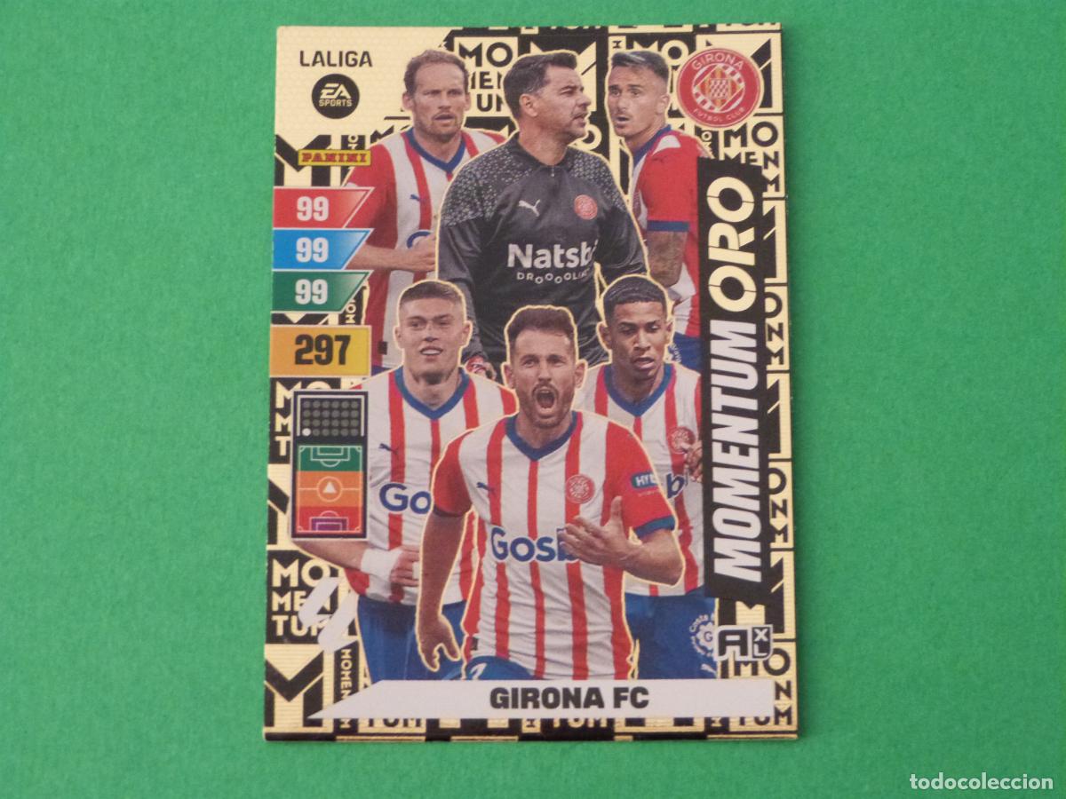 Cromos de f&uacute;tbol: TRADING CARD FUTBOL GIRONA F.C. MOMENTUM ORO LIGA ADRENALYN XL 2023-2024/23-24