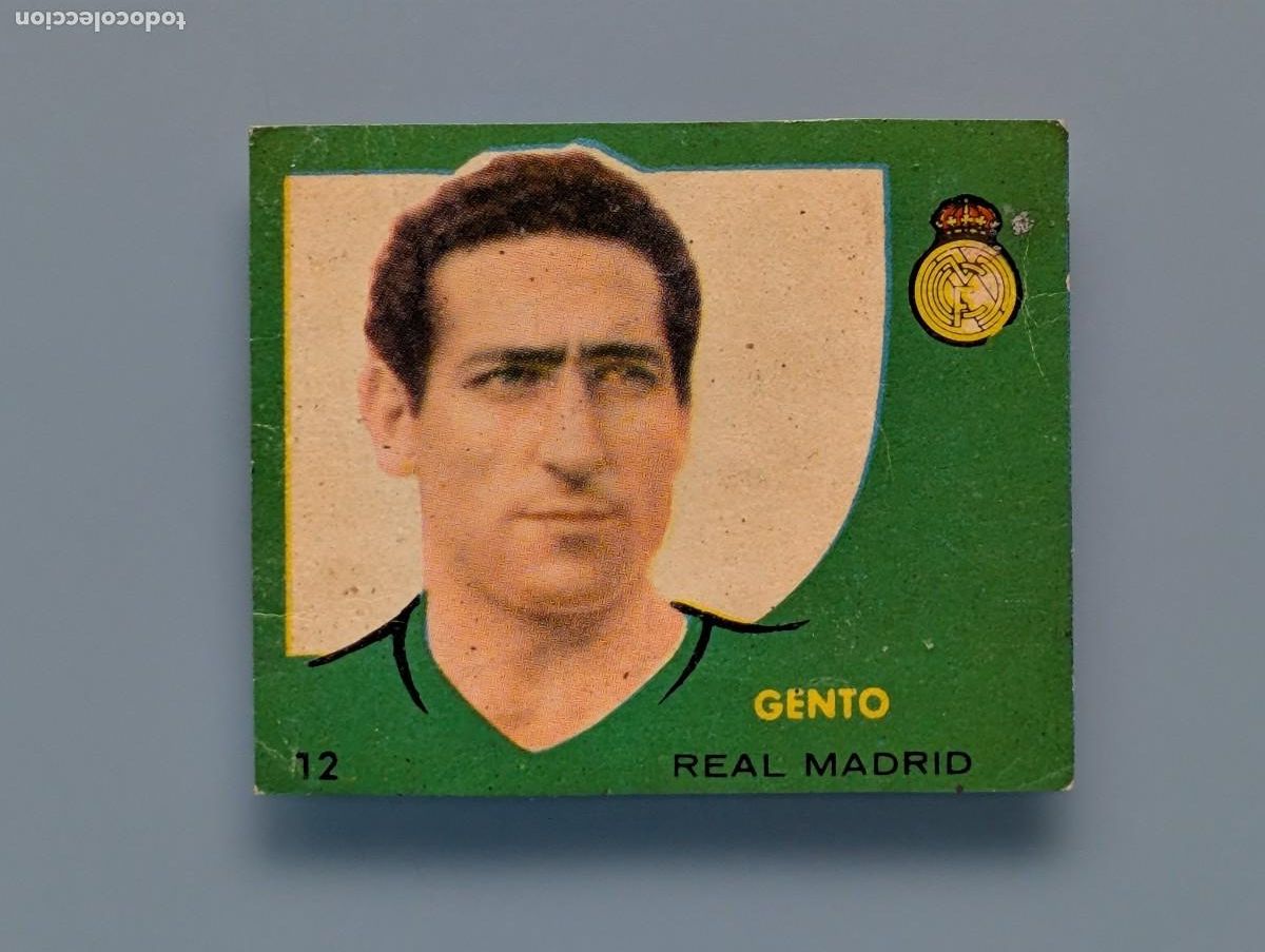 Cromos de f&uacute;tbol: CROMO MEGA RARE CARD GENTO REAL MADRID CAMPEONES 1958 1959 BRUGUERA LIGA FUTBOL FOOTBALL CANTABRIA