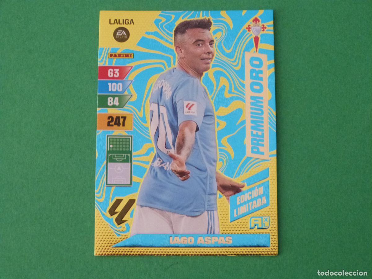 Cromos de f&uacute;tbol: TRADING CARD FUTBOL IAGO ASPAS CELTA DE VIGO EDICION LIMITADA LIGA ADRENALYN XL 2023-2024/23-24