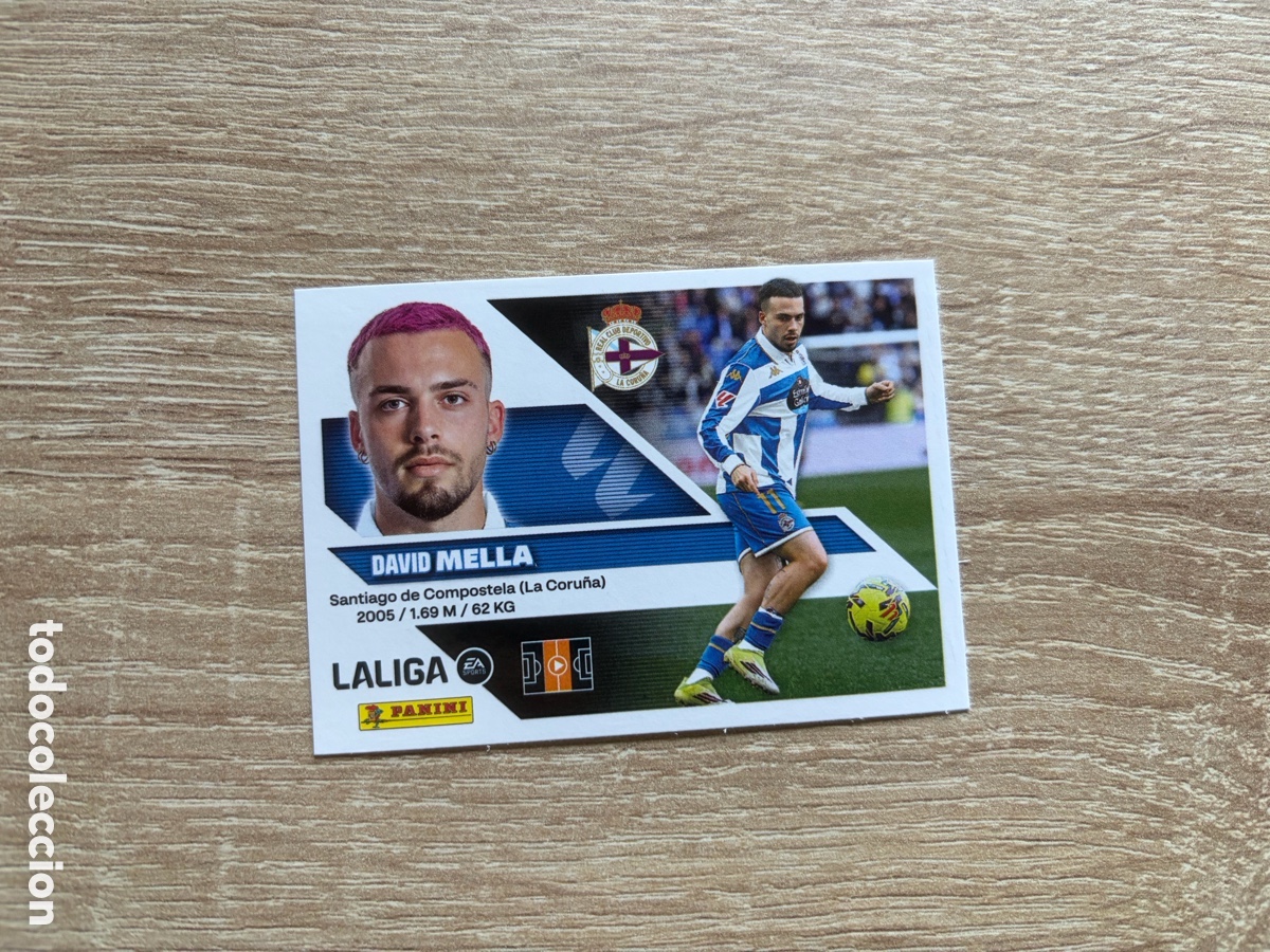 Cromos de f&uacute;tbol: 16 MELLA LIGA ESTE EDICIONES ESTE 2026 2027 26 27 DEPORTIVO DE A CORU&Ntilde;A