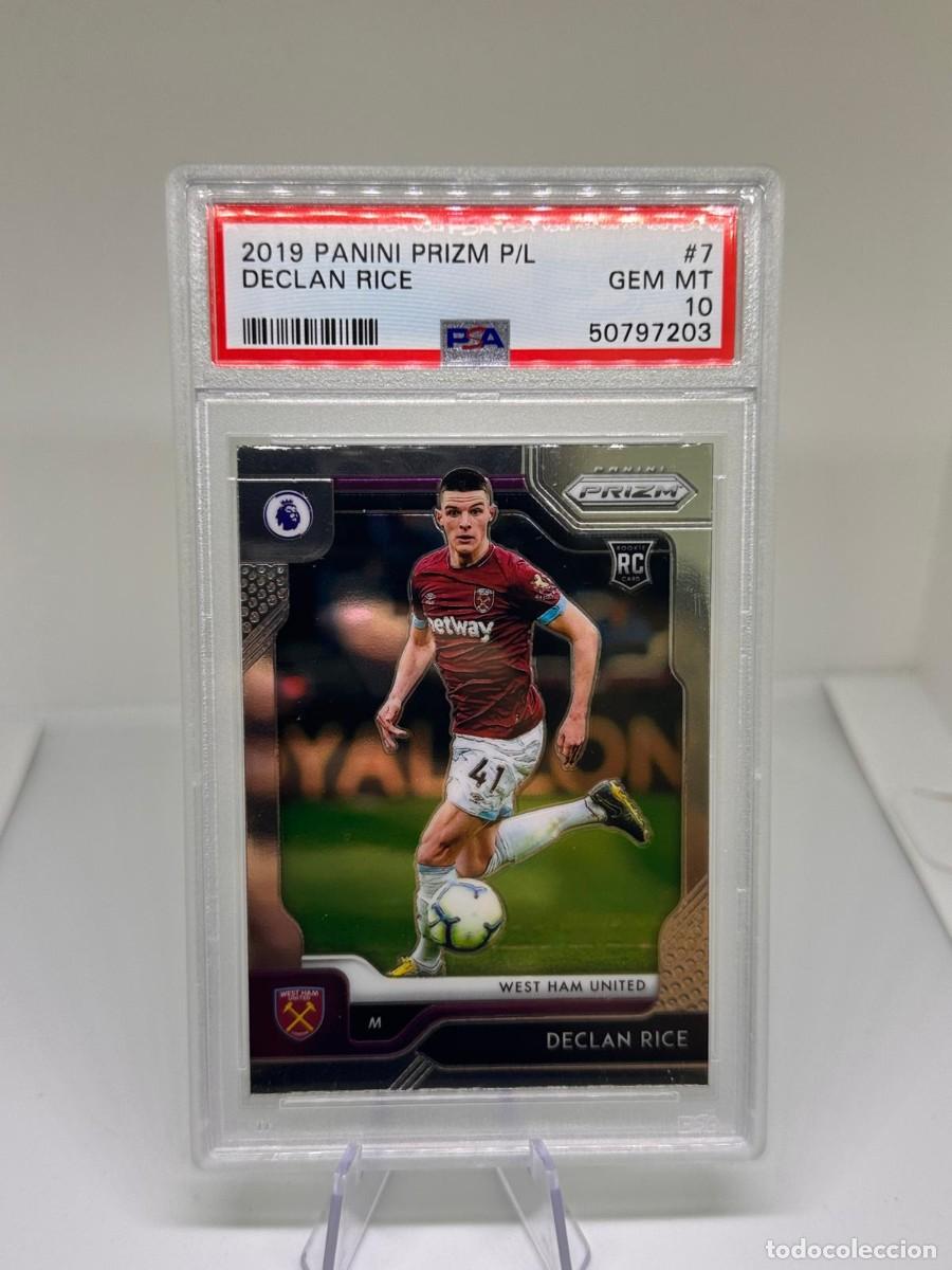 Cromos de Futebol: Rookie Declan Rice #7 West Ham United Panini Primz P/L 2019 20 PSA 10