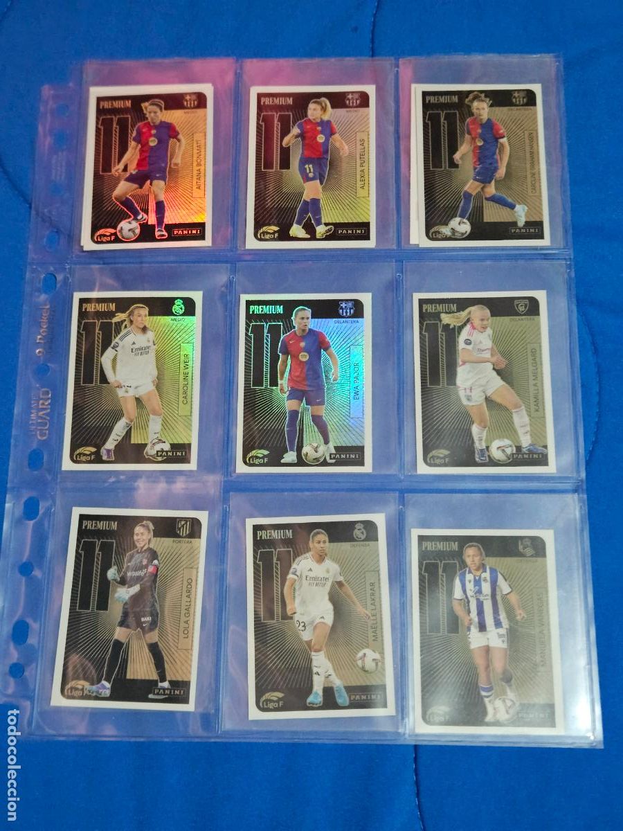 Cromos de f&uacute;tbol: LIGA F FEMENINA 2024/25 LOTE 11 PREMIUM TODOS LOS EDITADOS NUEVOS SIN PEGAR