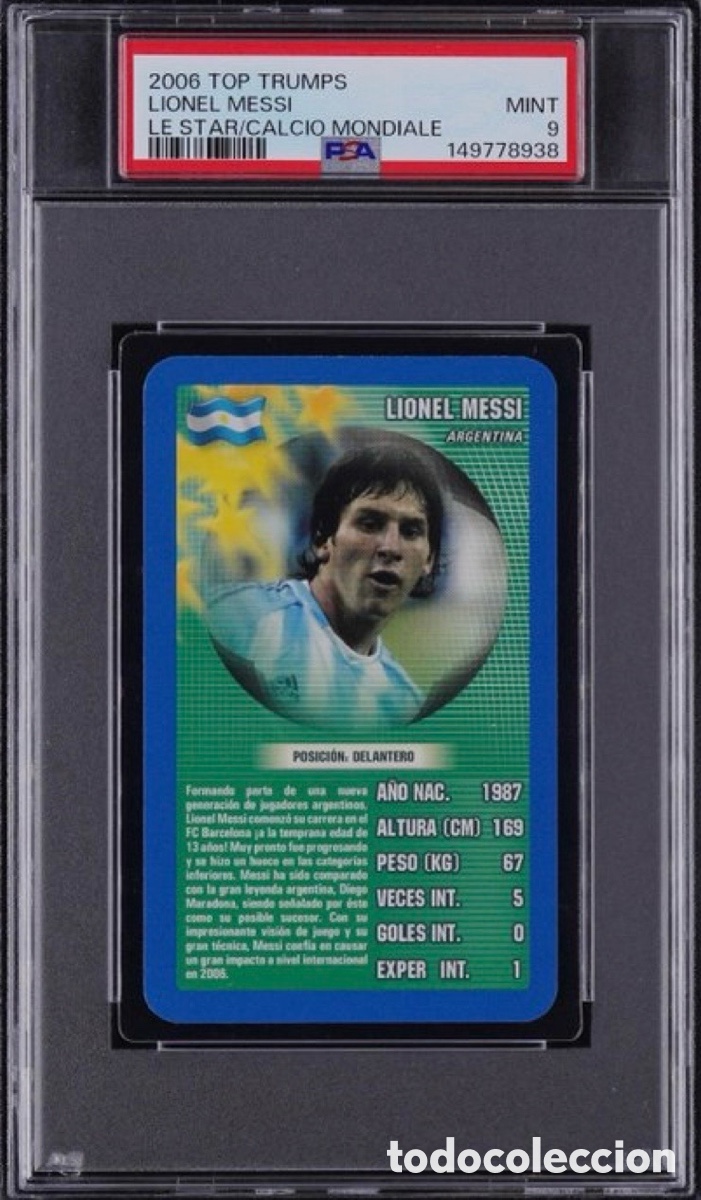 Cromos de f&uacute;tbol: Cromo Messi 2006 Top Teumps