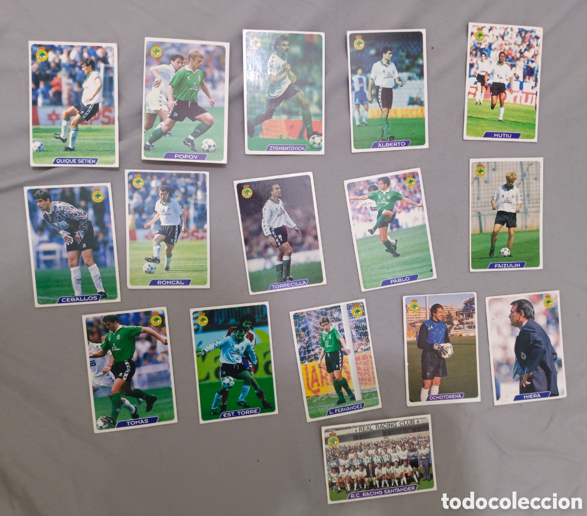 Fu&szlig;ball-Sticker: 16 cromos futbol Racing de Santander mundi cromo sport liga a&ntilde;o 95 / 96