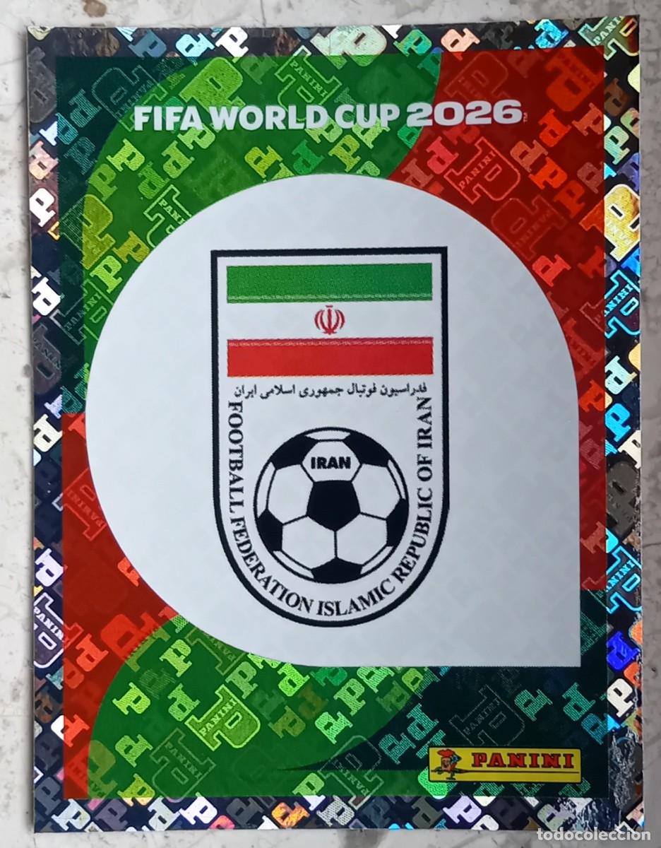 Figurine di Calcio: Figurina Panini 2026 Cromo World Cup Usa Mundial 2026 scudetto escudo badge Iran n IRN 1