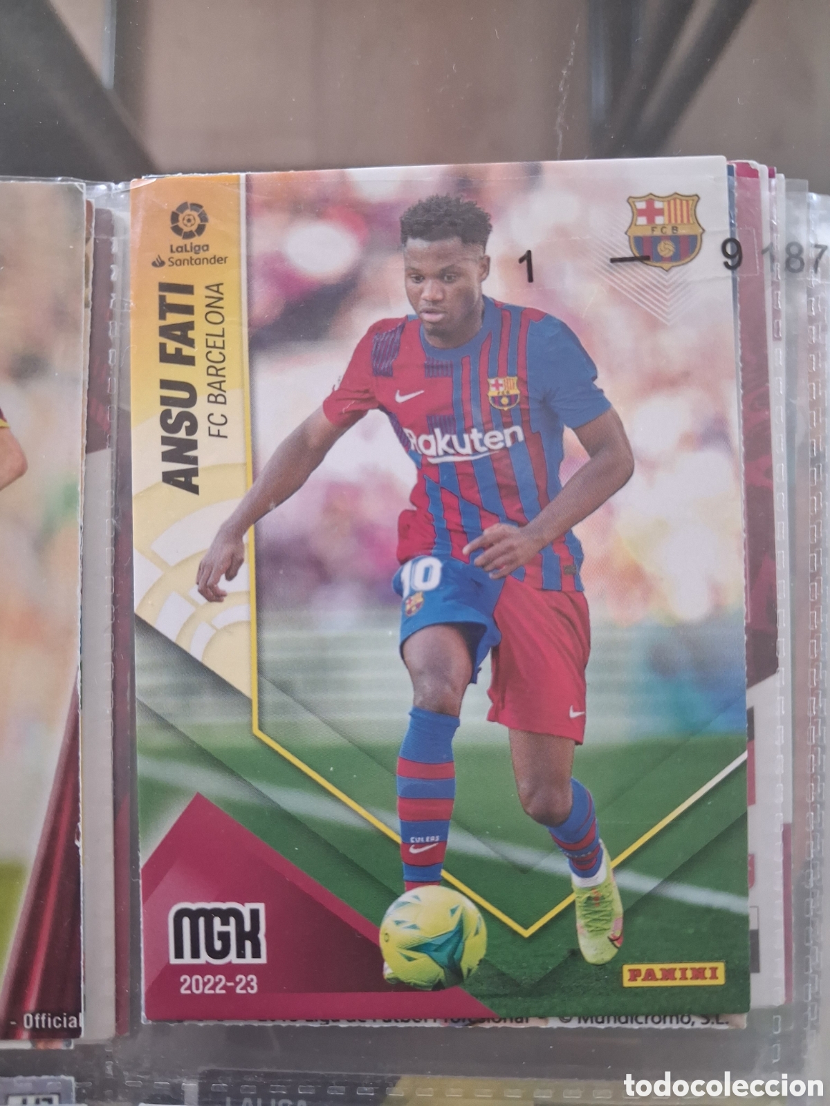 Cromos de f&uacute;tbol: Carta Ansu Fati 81 Bar&ccedil;a Megacracks 2022-23